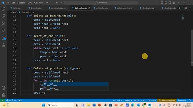 Data Structures in Python || Python Singly Linked List || Deleting a Node || 07 смотреть онлайн