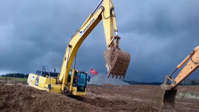 Вытащить экскаватор из болота смотреть онлайн