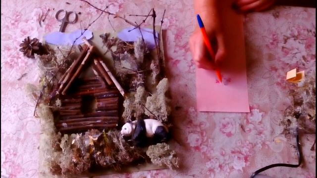 Осенняя поделка "Домик в лесу" в школу, садик. Осенние поделки из природного материала смотреть онлайн