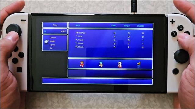 Final Fantasy I-VI Pixel Remaster Collection - Gameplay No Nintendo Switch Oled