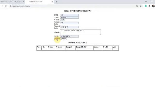 Membuat CRUD dengan PHP MySQLi (Bagian-2) || Coding Simpan dan Tampil Data || смотреть онлайн