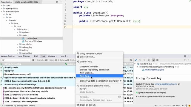 Version Control Systems Improvements in IntelliJ IDEA 2018.2 смотреть онлайн