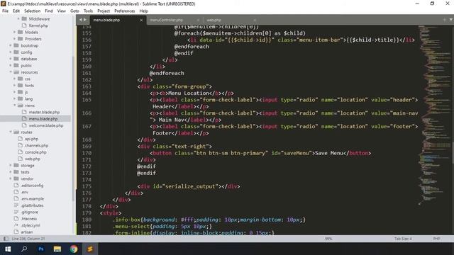 Multilevel Drag And Drop Menu Sortable Menu In Laravel Without Package смотреть онлайн
