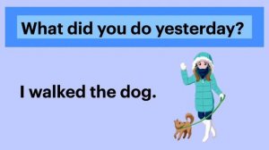 What did you do yesterday? Past tense verbs with sentences.
