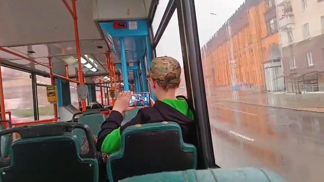 Поездка на трамвае БКМ-743 (Борт: 031, Маршрут: Пассажир Минского Транспорта, Озеро - Пл. Мясникова смотреть онлайн