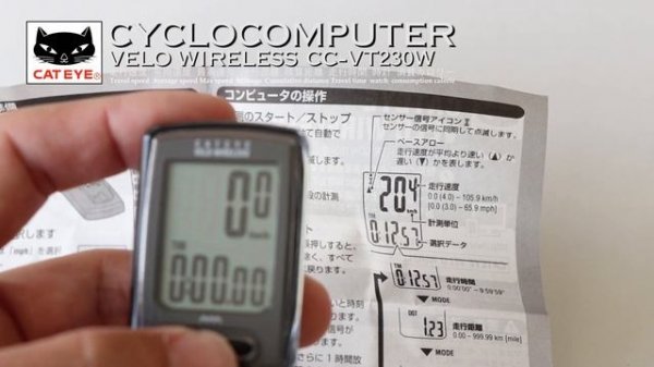 自転車スピードメーターセットCYCLOCOMPUTER CATEYE VELO WIRELESS CC-VT230W