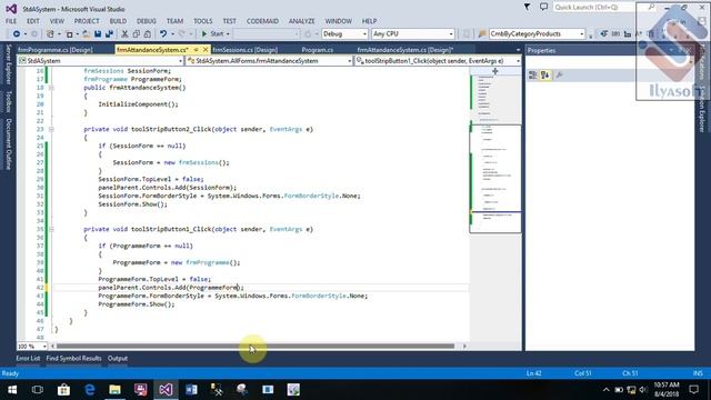 Student Attendance by Barcode Reader Part 4 Main Form Designing in C# смотреть онлайн