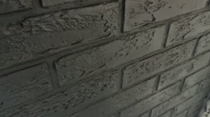 Декоративный керпич с помощью трафарета!Декоративная штукатурка керпич