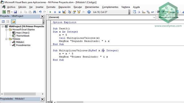 08. Guía Rápida VBA para Excel | Diferencia entre ByRef y ByVal смотреть онлайн