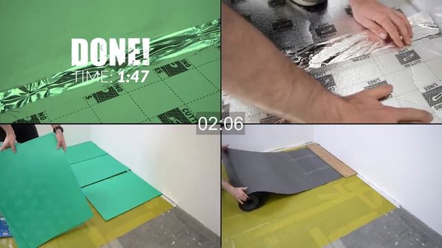 Pokládka podložky pod podlahy - srovnání rychlosti různých typů смотреть онлайн
