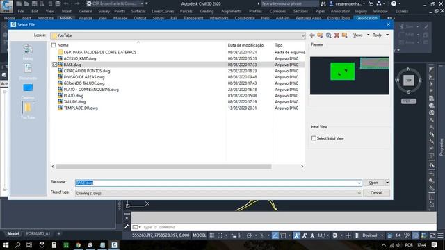 Exportação corridor para APRESENTAÇÃO da planta no AutoCAD Civil 3D 2020 смотреть онлайн