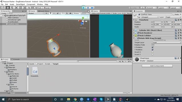 Drag to Rotate Gameobject in Unity Tutorial | Android | iOS | PC смотреть онлайн