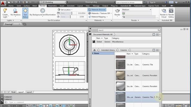 AUTOCAD 3D, a cup of coffee 3 смотреть онлайн