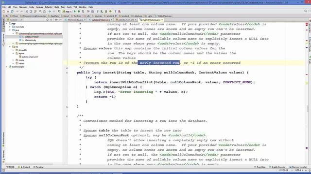 Android SQLite Tutorial Insert Values to the Database Part 3 смотреть онлайн