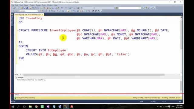 C# Tutorial - How to create procedure insert Employee in T-SQL [Part X] | C# Programming смотреть онлайн