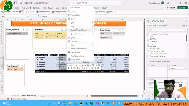 CONVERT GSTR2B JSON TO EXCEL AND ALSO COMBINE ALL EXCEL INTO SINGLE FILE.. MAKE GST DASHBOARDS..!! смотреть онлайн