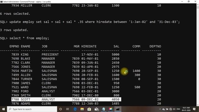 Oracle # 13 How Between and Not Between works смотреть онлайн