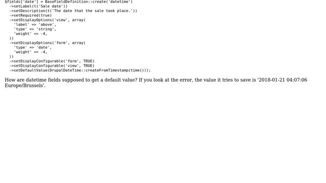 Drupal: datetime field default gets truncated смотреть онлайн