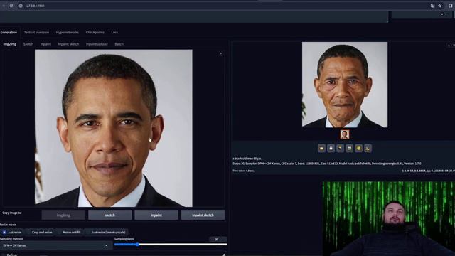 НЕЙРОСЕТЬ ПРОТИВ СТАРОСТИ - МЕНЯЕМ ВОЗРАСТ НА ФОТО В STABLE DIFFUSION смотреть онлайн