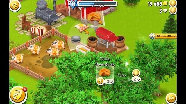 Hay day Ферма 13 LVL Геймплей Прохождение ios android смотреть онлайн