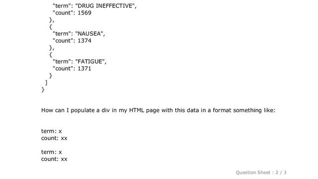 HTML : Display json data from jQuery.ajax in HTML using loop смотреть онлайн