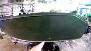 Лодка из ПНД 400.Сделали самоотливной кокпит