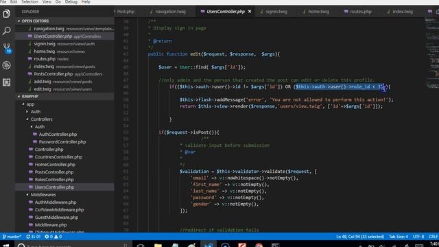 Web development tutorial - recruitment portal - 23 fix user edit error смотреть онлайн