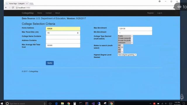 Capstone Project Demo - College Locator смотреть онлайн