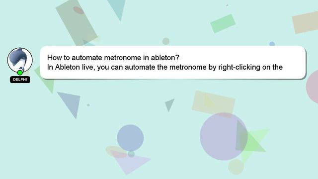 How to automate metronome in ableton? смотреть онлайн