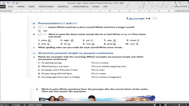 9th grade Simple Present vs Present Continuous смотреть онлайн