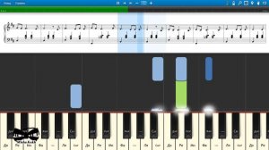 Гляжу в озера синие (из к/ф «Тени исчезают в полдень») (на пианино Synthesia cover) Ноты и MIDI