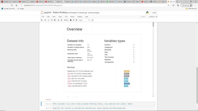 Pandas Profiling for Data Analysis смотреть онлайн