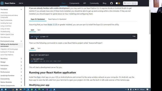 RN 02-01-01 Installation, Creating and Running Your First App Project Using React Native смотреть онлайн