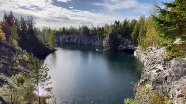 Автобусный тур из Санкт Петербурга в Карелию. Рускеала и водопады смотреть онлайн