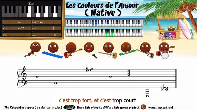 How to play : Les Couleurs de l'Amour (Native) - Tutorial / Karaoke / Chords / Score / Cover смотреть онлайн