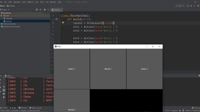 Kivy Tutorial #21 - Layouts and GridLayout | Kivy Basics смотреть онлайн