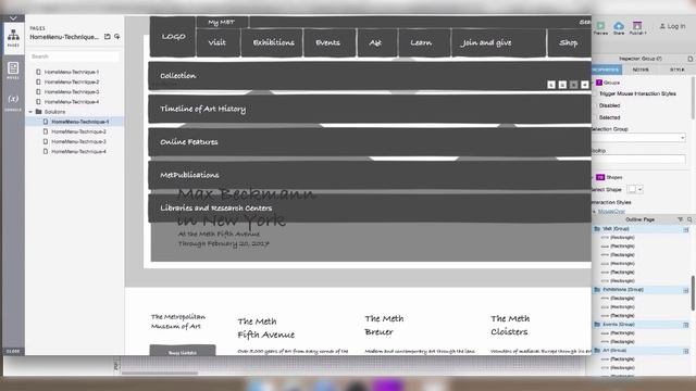Axure Exercice Menu Technique1 MetExample смотреть онлайн