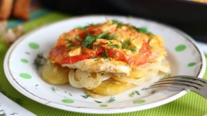 🥔🍗 Картошка с куриным филе и помидорами в духовке — рецепт вкусного обеда или ужина