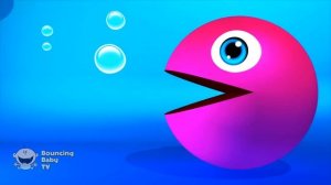 Learn colors with Pacman as he meets a jellyfish and firefly and slides down a magic slide