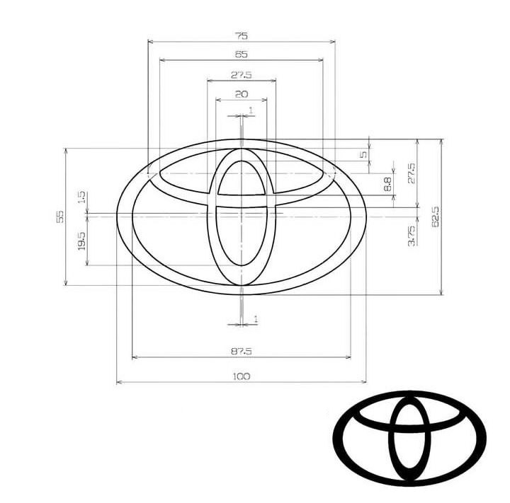 Черчу логотип TOYOTA в программе AutoCAD смотреть онлайн