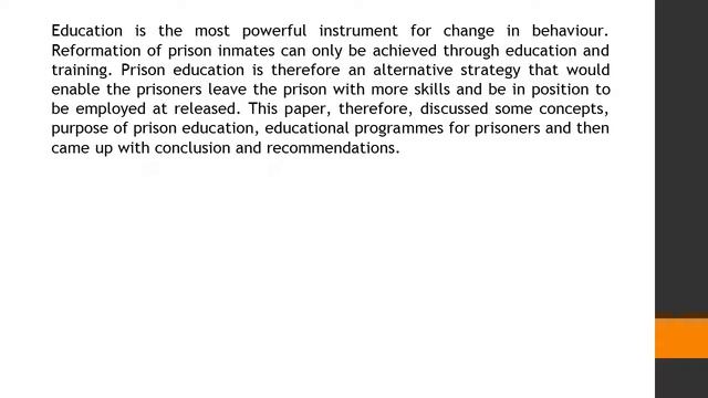 Utilization of Educational Programmes in Reformation of Prison Inmates in Nigeria AJET 32 86 91 смотреть онлайн