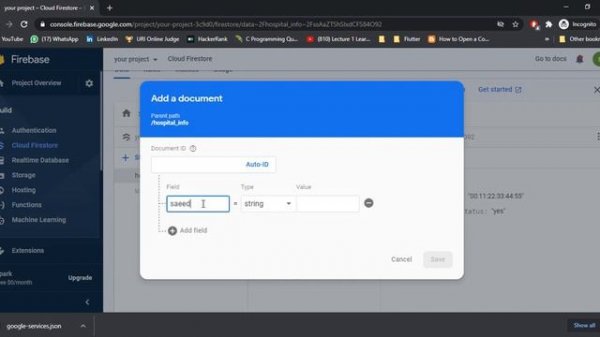 Create Firebase Account and connect to Flutter App