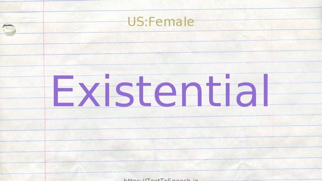 How to pronounce existential смотреть онлайн