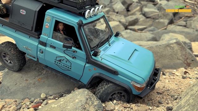 Rc Scale Toyota Land Cruiser LC70 BRX01 1/10 Rc Crawler SAND Off-Road 4x4 Driving