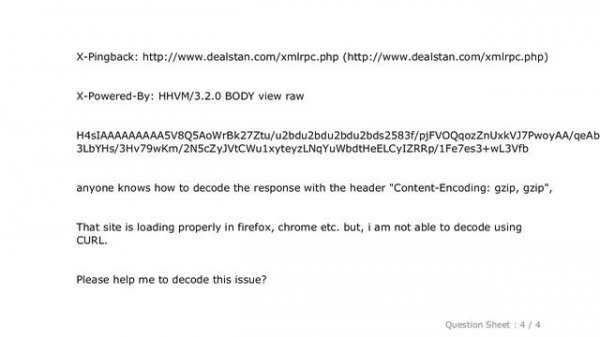HTML : How to decode "Content-Encoding: gzip, gzip" using curl?