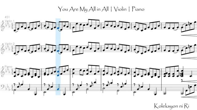 You Are My All In All | Violin | Piano