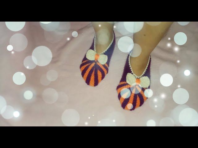 Вязанные тапочки "зефирки" на двух спицах смотреть онлайн