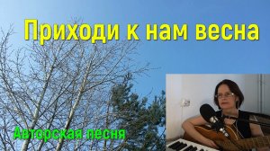 Песня ПРИХОДИ К НАМ ВЕСНА, Стихи и музыка СВЕТЛАНЫ АВДЕЕВОЙ. Исполняет АВТОР