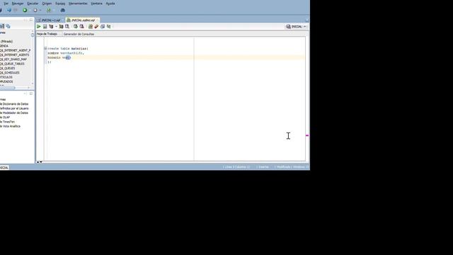 Oracle SQL-Crear tablas(create,describe,select) смотреть онлайн