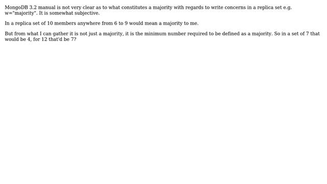 How many replica set members consitute majority in MongoDB? смотреть онлайн